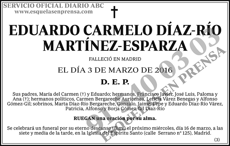Eduardo Carmelo Díaz-Río Martínez-Esparza